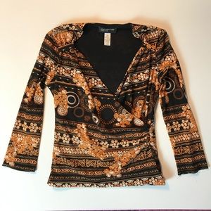 Jones New York Collection Wrap Top